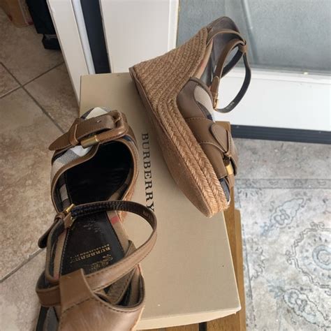 Burberry Shoes Burberry Buckle Wedge Sandals Poshmark