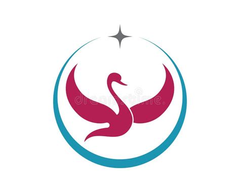 Icono Del Vector De La Plantilla Del Logotipo Del Cisne Ilustración del