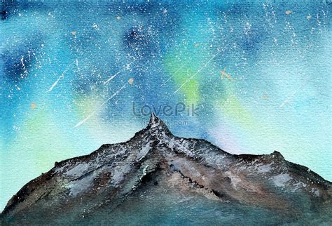 Watercolor hand-painted starry sky illustration image_picture free download 400132534_lovepik.com