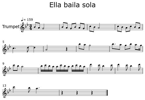 Ella Baila Sola Sheet Music For Trumpet