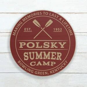 Summer Camp Sign / Personalized Camp Sign / Carved Wood Sign / Custom ...