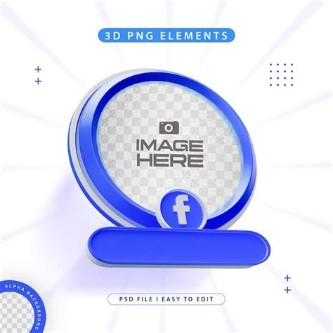 Free PSD | Facebook Follow us Banner Element Icon Isolated 3d Render