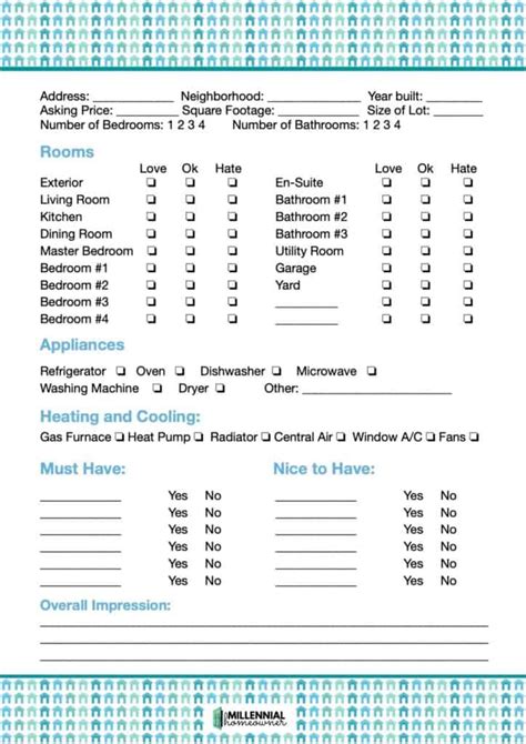 House Hunting Checklist for Buying a House (Free Printable PDF ...