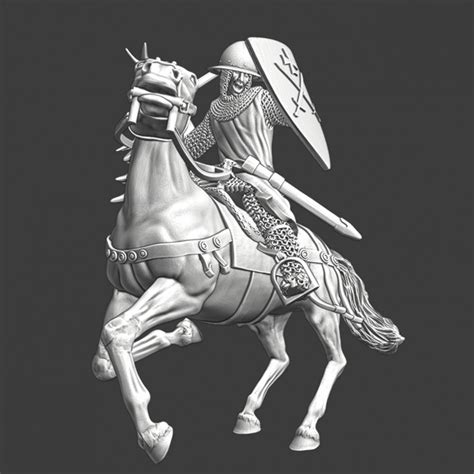 3d Printable Livonian Knights Sergeant Mounted By Northern Crusades