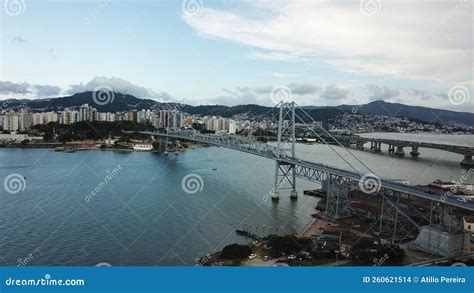 Aerial Images Hercílio Luz Bridge in Florianópolis Santa Catarina