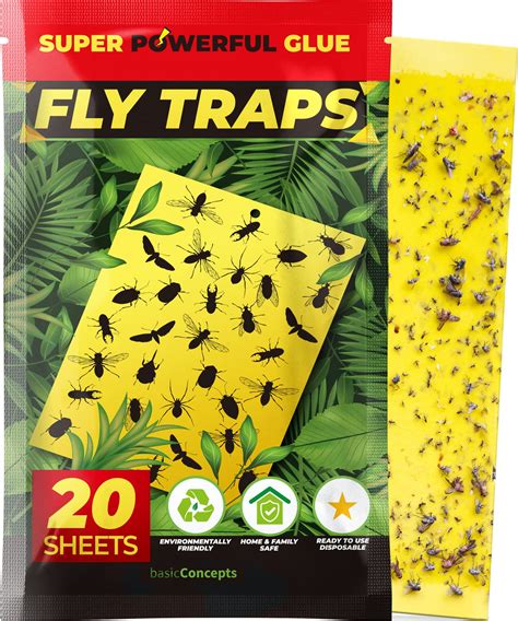 Buy Fruit Fly Trap (20 Pack), Double-Sided Yellow Sticky Traps (Indoor ...