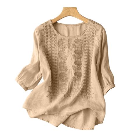 Zanzea Women Summer Floral Embroidery Sleeve O Neck Tops Casual