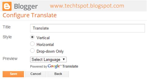 How To Add Google Translate To Blogger With Pictures