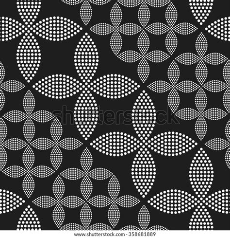 Seamless Circle Pattern Abstract Black White Stock Vector (Royalty Free ...