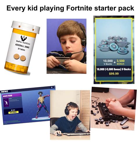 Every kid playing Fortnite starter pack : r/starterpacks