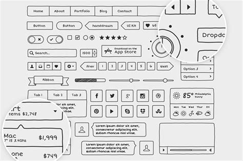 Hand Drawn Vector Ui Kit Behance