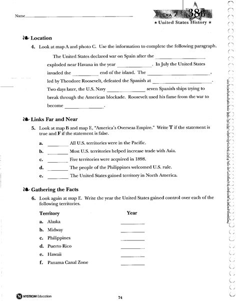 Causes Of The Spanish American War Using Evidence Worksheet Answers