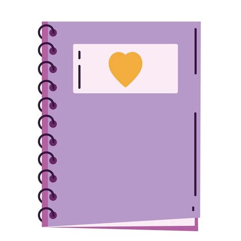 Cuaderno Con Icono De Dibujos Animados En Espiral Aislado Vector Gratis