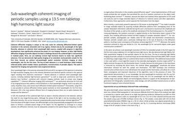 Sub Wavelength Coherent Imaging Of Periodic Samples Using A Nm