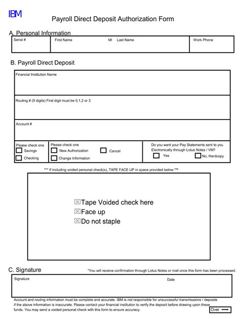 Direct Deposit Forms Printable