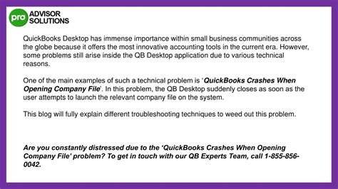 PPT How To Deal With QuickBooks Crashes When Opening Company File