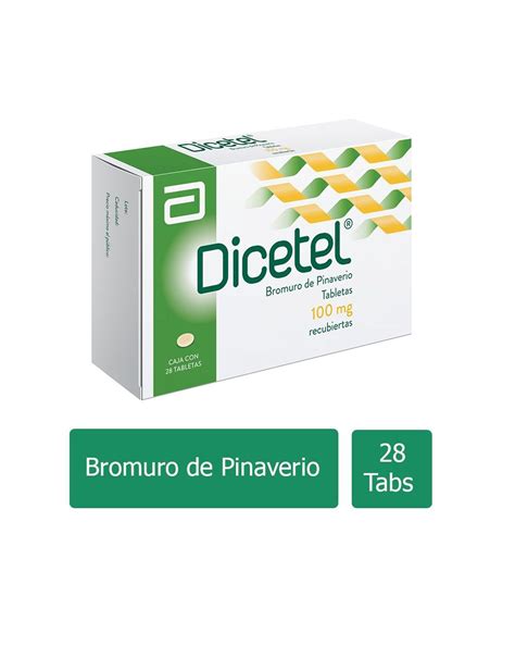 Dicetel 100 Mg Bromuro De Pinaverio 28 Tabletas Abbott