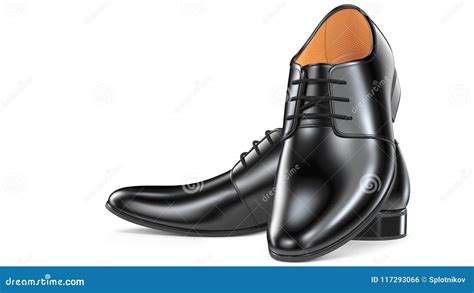 Un Par De Zapatos Elegantes Del S De Los Hombres Negros De La Moda D