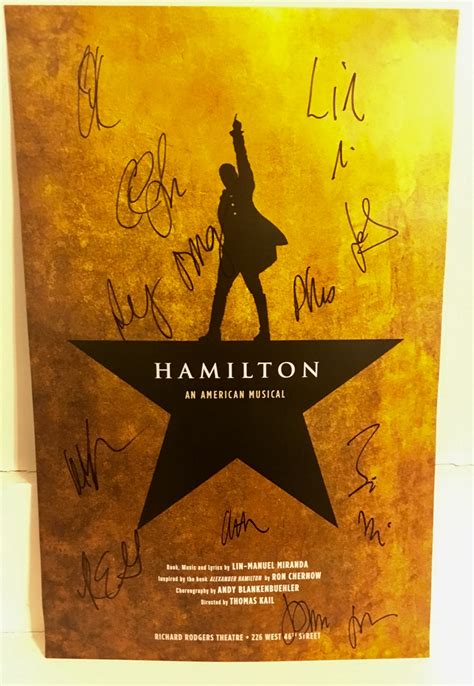 Hamilton Signed Poster Dr Drama