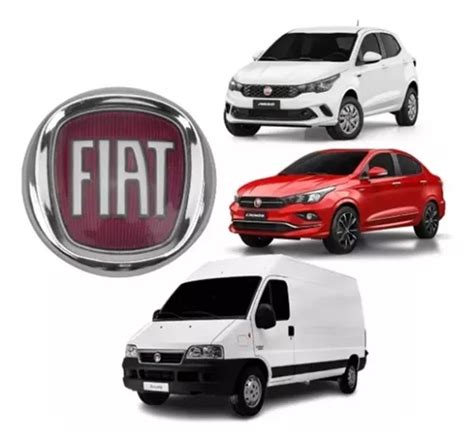 Emblema Logo Grade Fiat Argo Cronos Ducato Cromado Frete Gr Tis