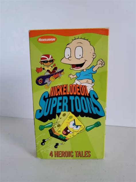 Nickelodeon Super Toons Vhs 2002 4 Tales 2rugrats Spongebob Rocket Power £848 Picclick Uk