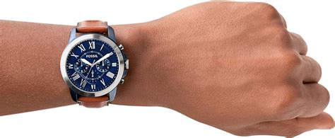 Fossil Grant Chronograph Blue Dial Men S Watch Fs Buy Online At