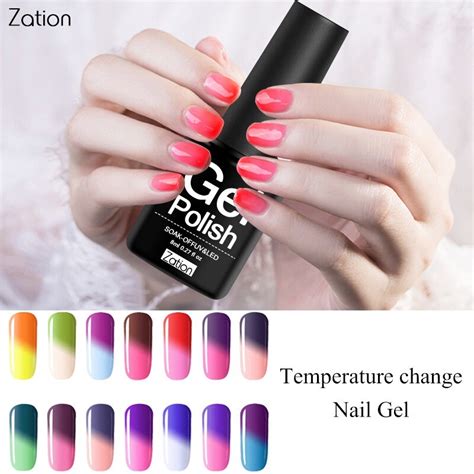 Zation 8ML 1pcs Temperature Color Nail Gel For Nail Art Temperature