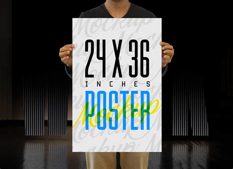 Free Hand Holding Poster Mockup Psd Good Mockups