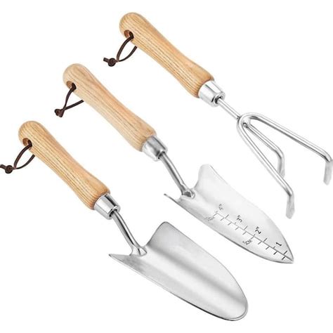 Cubilan 3 Piece Stainless Steel Heavy Duty Gardening Tool Kit Transplanting Digging Loosening