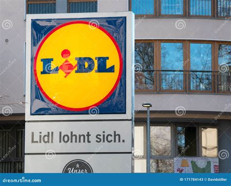 Lidl Logo And Slogan At A Supermarket In Berlin Germany Editorial