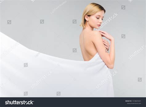 Naked Tender Girl Posing Elegant White Stock Photo Shutterstock