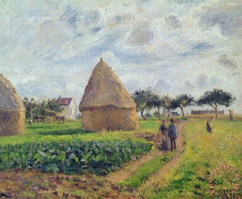 Camille Pissarro Haystacks Painting Haystacks Print For Sale