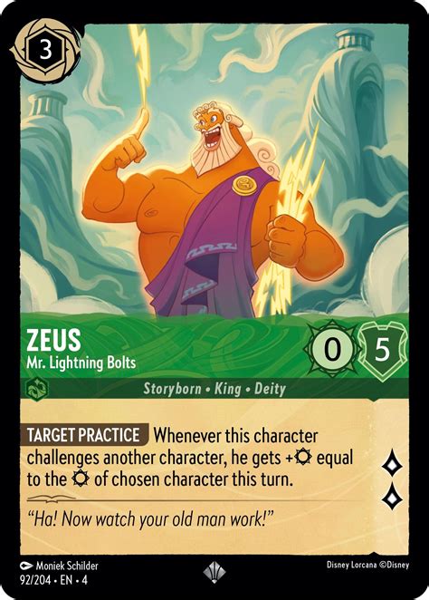 Zeus - Mr. Lightning Bolts - Ursula's Return - Disney Lorcana