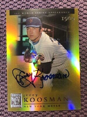 Jerry Koosman Autographed Signed Topps Tribute World Series Gold