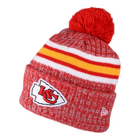 Bonnet à Pompon Nfl Sideline Sport Knit Kansas City Chiefs Rouge Doré