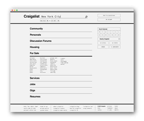 Craigslist Redesign on Behance