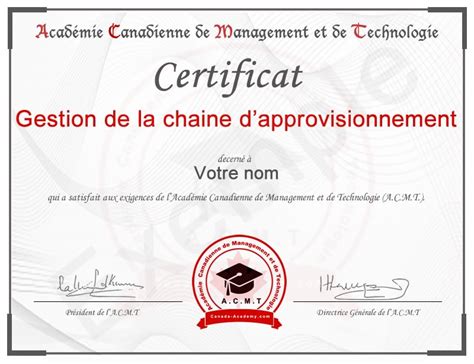 Cours Gestion De La Chaine Dapprovisionnement En Ligne Avec