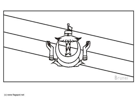 Coloring Page flag Brunei - Free printables - Img 6275