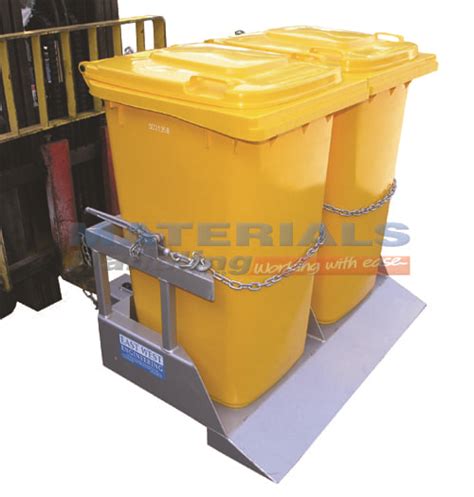 Forklift Mounted Wheelie Bin Tippers Materials Handling