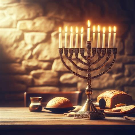 Premium Ai Image Photo Jewish Religious Holiday Hanukkah With Holiday