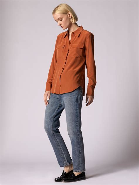 Slim Signature Silk Shirt At Equipment