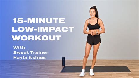 15 Minute Low Impact Workout With Kayla Itsines Fittrainme