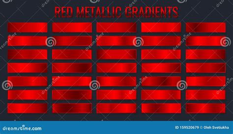 Collection Red Metallic Gradients, Chrome Christmas Gradient Set ...