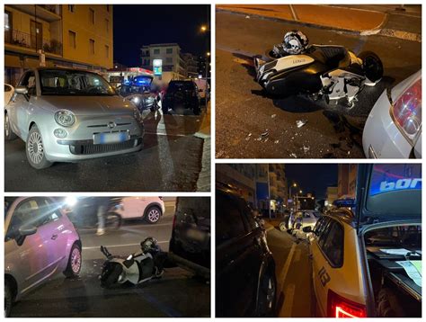 Imperia Scontro Auto Scooter In Viale Matteotti Ferito 17ennele Immagini