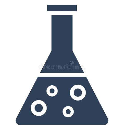 Conical Flask Isolated Vector Icon That Can Easily Modify Or Edit Stock