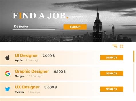 Daily UI 050 Job Listing By Yurii Saltykov On Dribbble