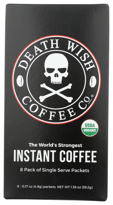 Death Wish Coffee Co., Instant Coffee, Single Serve Packets, Net wt. 1. ...