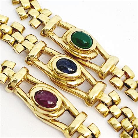 Gold - Bracelet Sapphire - Rubies - Catawiki