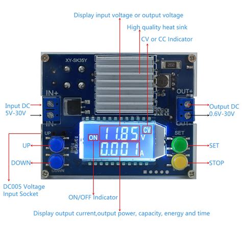 DC DC 35W 4A Adjustable Automatic Buck Boost Power Supply Module CCCV