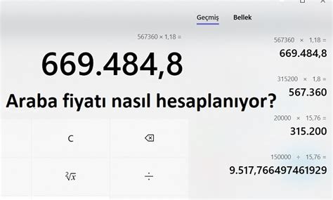 Arabalar N Fiyat Nas L Hesaplan Yor Model Araba Fiyat